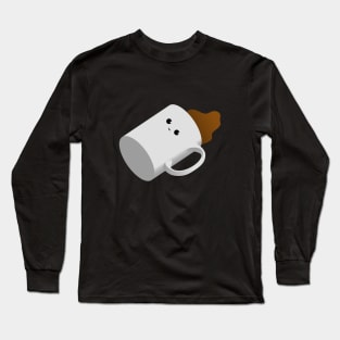 Spilt Coffee Cup (Happy) Long Sleeve T-Shirt